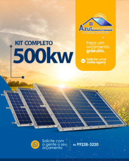 Kit completo energia solar 500wh